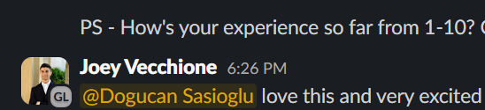 Slack conversation example 3